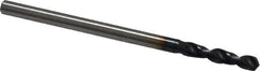 Accupro - 0.0906" 130° Parabolic Flute Cobalt Screw Machine Drill Bit - TiAlN Finish, Right Hand Cut, 0.512" Flute Length, 1.575" OAL, Split Point, Straight Shank - USA Tool & Supply