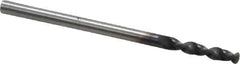 Accupro - #39 130° Parabolic Flute Cobalt Screw Machine Drill Bit - TiAlN Finish, Right Hand Cut, 0.551" Flute Length, 1.693" OAL, Split Point, Straight Shank - USA Tool & Supply