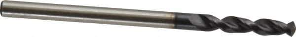 Accupro - #35 130° Parabolic Flute Cobalt Screw Machine Drill Bit - TiAlN Finish, Right Hand Cut, 0.63" Flute Length, 1.811" OAL, Split Point, Straight Shank - USA Tool & Supply