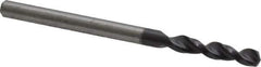 Accupro - #30 130° Parabolic Flute Cobalt Screw Machine Drill Bit - TiAlN Finish, Right Hand Cut, 0.709" Flute Length, 1.929" OAL, Split Point, Straight Shank - USA Tool & Supply