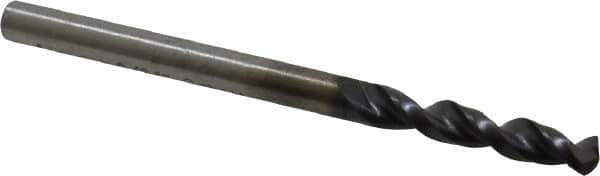 Accupro - 9/64" 130° Parabolic Flute Cobalt Screw Machine Drill Bit - TiAlN Finish, Right Hand Cut, 0.787" Flute Length, 2.047" OAL, Split Point, Straight Shank - USA Tool & Supply