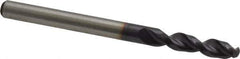 Accupro - #19 130° Parabolic Flute Cobalt Screw Machine Drill Bit - TiAlN Finish, Right Hand Cut, 0.866" Flute Length, 2.165" OAL, Split Point, Straight Shank - USA Tool & Supply