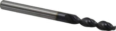 Accupro - #13 130° Parabolic Flute Cobalt Screw Machine Drill Bit - TiAlN Finish, Right Hand Cut, 0.945" Flute Length, 2.283" OAL, Split Point, Straight Shank - USA Tool & Supply