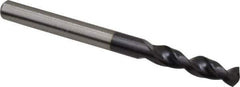 Accupro - #10 130° Parabolic Flute Cobalt Screw Machine Drill Bit - TiAlN Finish, Right Hand Cut, 1.024" Flute Length, 2.441" OAL, Split Point, Straight Shank - USA Tool & Supply