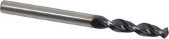 Accupro - #7 130° Parabolic Flute Cobalt Screw Machine Drill Bit - TiAlN Finish, Right Hand Cut, 1.024" Flute Length, 2.441" OAL, Split Point, Straight Shank - USA Tool & Supply