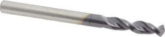 Accupro - #3 130° Parabolic Flute Cobalt Screw Machine Drill Bit - TiAlN Finish, Right Hand Cut, 1.102" Flute Length, 2.598" OAL, Split Point, Straight Shank - USA Tool & Supply