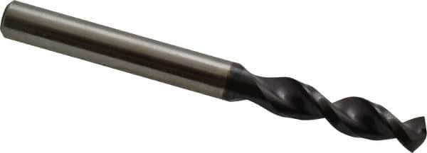 Accupro - 0.234" 130° Parabolic Flute Cobalt Screw Machine Drill Bit - TiAlN Finish, Right Hand Cut, 1.102" Flute Length, 2.598" OAL, Split Point, Straight Shank - USA Tool & Supply