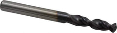 Accupro - 0.2638" 130° Parabolic Flute Cobalt Screw Machine Drill Bit - TiAlN Finish, Right Hand Cut, 1.22" Flute Length, 2.756" OAL, Split Point, Straight Shank - USA Tool & Supply