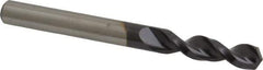 Accupro - 0.2677" 130° Parabolic Flute Cobalt Screw Machine Drill Bit - TiAlN Finish, Right Hand Cut, 1.339" Flute Length, 2.913" OAL, Split Point, Straight Shank - USA Tool & Supply