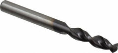 Accupro - 0.2756" 130° Parabolic Flute Cobalt Screw Machine Drill Bit - TiAlN Finish, Right Hand Cut, 1.339" Flute Length, 2.913" OAL, Split Point, Straight Shank - USA Tool & Supply