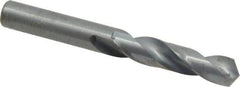 Interstate - 3/8" 118° Spiral Flute High Speed Steel Screw Machine Drill Bit - Oxide Finish, Right Hand Cut, 1-13/16" Flute Length, 3-1/8" OAL, Standard Point, Straight Shank - USA Tool & Supply