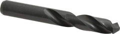 Interstate - 7/16" 118° Spiral Flute High Speed Steel Screw Machine Drill Bit - Oxide Finish, Right Hand Cut, 2-1/16" Flute Length, 3-7/16" OAL, Standard Point, Straight Shank - USA Tool & Supply