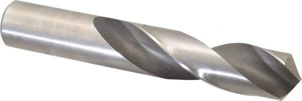 Interstate - 1" 118° Spiral Flute High Speed Steel Screw Machine Drill Bit - Oxide Finish, Right Hand Cut, 4" Flute Length, 6" OAL, Standard Point, Straight Shank - USA Tool & Supply