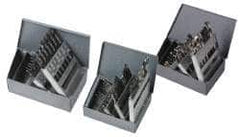 Hertel - 1/16 to 1/2", 135° Point, Oxide Finish, High Speed Steel Screw Machine Length Drill Bit Set - USA Tool & Supply