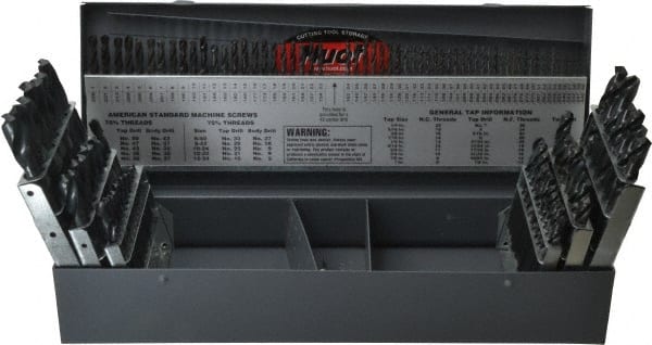 Interstate - 1/16 to 1/2", 118° Point, Oxide Finish, High Speed Steel Screw Machine Length Drill Bit Set - USA Tool & Supply