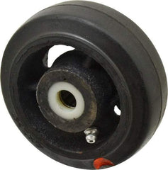 Fairbanks - 4 Inch Diameter x 1-1/2 Inch Wide, Rubber Caster Wheel - 400 Lb. Capacity, 1-11/16 Inch Hub Length, 1/2 Inch Axle Diameter, Roller Bearing - USA Tool & Supply