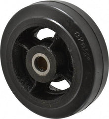 Fairbanks - 8 Inch Diameter x 2-1/2 Inch Wide, Rubber Caster Wheel - 1,300 Lb. Capacity, 2-3/4 Inch Hub Length, 1 Inch Axle Diameter, Roller Bearing - USA Tool & Supply
