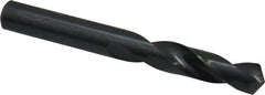 Interstate - 0.386" 118° Spiral Flute High Speed Steel Screw Machine Drill Bit - Oxide Finish, Right Hand Cut, 1-7/8" Flute Length, 3-1/4" OAL, Standard Point, Straight Shank - USA Tool & Supply