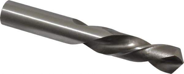Interstate - 3/4" 118° Spiral Flute High Speed Steel Screw Machine Drill Bit - Bright Finish, Left Hand Cut, 3-1/8" Flute Length, 5" OAL, Standard Point, Straight Shank - USA Tool & Supply