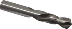 Interstate - 3/4" 118° Spiral Flute High Speed Steel Screw Machine Drill Bit - Bright Finish, Left Hand Cut, 3-1/8" Flute Length, 5" OAL, Standard Point, Straight Shank - USA Tool & Supply
