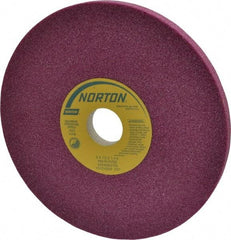 Norton - 8" Diam x 1-1/4" Hole x 1/2" Thick, K Hardness, 46 Grit Surface Grinding Wheel - Aluminum Oxide, Type 1, Coarse Grade, 3,600 Max RPM, Vitrified Bond, No Recess - USA Tool & Supply