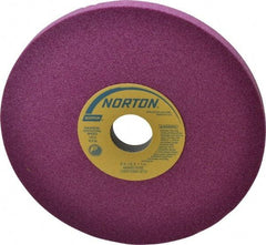 Norton - 8" Diam x 1-1/4" Hole x 1/2" Thick, I Hardness, 60 Grit Surface Grinding Wheel - Aluminum Oxide, Type 1, Medium Grade, 3,600 Max RPM, Vitrified Bond, No Recess - USA Tool & Supply
