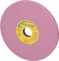 Norton - 8" Diam x 1-1/4" Hole x 1/2" Thick, K Hardness, 46 Grit Surface Grinding Wheel - Aluminum Oxide, Type 1, Coarse Grade, 3,105 Max RPM, Vitrified Bond, No Recess - USA Tool & Supply