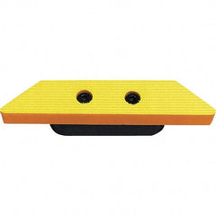 Dynabrade - 4 x 3/4" Raised Panel Hook Face Backing Pad - Dynafine Compatible, Hook & Loop Attachment, Nonvacuum Pad, 3/8" Thick, Soft Density, Short Nap - USA Tool & Supply