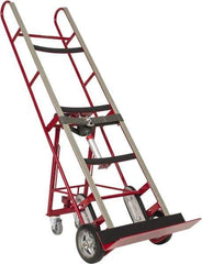 Wesco Industrial Products - 1,200 Lb Capacity 66" OAH Vending Truck - Dual Grip Handle, Steel, Mold-On Rubber Wheels - USA Tool & Supply