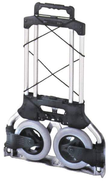 Wesco Industrial Products - 175 Lb Capacity 42" OAH Folding Hand Truck - Aluminum, Rubber Wheels - USA Tool & Supply