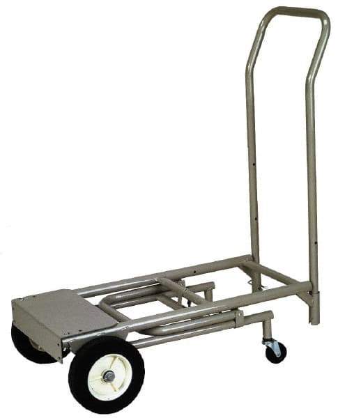 Wesco Industrial Products - 400 Lb Capacity Hand Truck - Swept Back Handle, Steel, Semi-Pneumatic Wheels - USA Tool & Supply