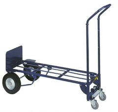 Wesco Industrial Products - 600 Lb Capacity 53" OAH Hand Truck - Swept Back Handle, Steel, Semi-Pneumatic Wheels - USA Tool & Supply