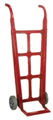 Wesco Industrial Products - 900 Lb Capacity 50-1/2" OAH Hand Truck - Dual Grip Handle, Steel, Mold-On Rubber Wheels - USA Tool & Supply