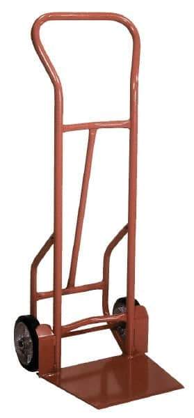 Wesco Industrial Products - 900 Lb Capacity 53" OAH Hand Truck - Swept Back Handle, Steel, Mold-On Rubber Wheels - USA Tool & Supply