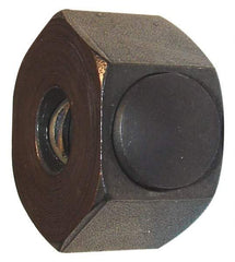 Morton Machine Works - M8x1.25 Metric Coarse Steel Right Hand Push Button Hex Nut - 26mm Across Flats, 16mm High, Black Oxide Finish - USA Tool & Supply