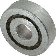 Value Collection - 1/4" Bore Diam, 7/8" OD, Open Unground Full Complement Radial Ball Bearing - 1/4" Wide, 1 Row, Round Bore, 397 Lb Dynamic Capacity - USA Tool & Supply
