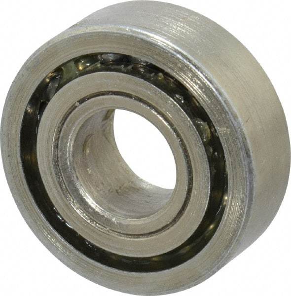 Value Collection - 3/8" Bore Diam, 15/16" OD, Open Unground Full Complement Radial Ball Bearing - 5/16" Wide, 1 Row, Round Bore, 371 Lb Dynamic Capacity - USA Tool & Supply