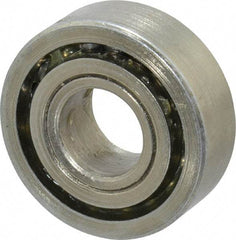 Value Collection - 3/8" Bore Diam, 15/16" OD, Open Unground Full Complement Radial Ball Bearing - 5/16" Wide, 1 Row, Round Bore, 371 Lb Dynamic Capacity - USA Tool & Supply