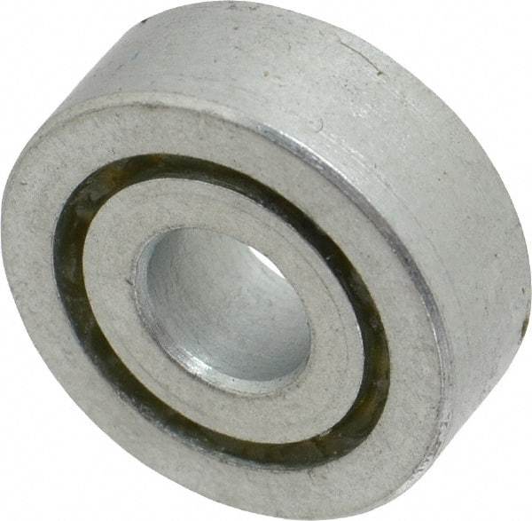 Value Collection - 3/8" Bore Diam, 1-1/16" OD, Open Unground Full Complement Radial Ball Bearing - 3/8" Wide, 1 Row, Round Bore, 484 Lb Dynamic Capacity - USA Tool & Supply