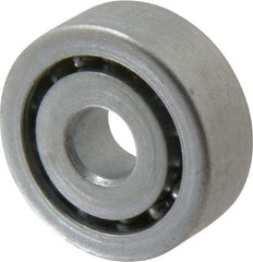 Value Collection - 5/16" Bore Diam, 1-1/16" OD, Open Unground Full Complement Radial Ball Bearing - 3/8" Wide, 1 Row, Round Bore, 484 Lb Dynamic Capacity - USA Tool & Supply