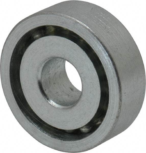 Value Collection - 3/8" Bore Diam, 1-1/8" OD, Open Unground Full Complement Radial Ball Bearing - 3/8" Wide, 1 Row, Round Bore, 533 Lb Dynamic Capacity - USA Tool & Supply