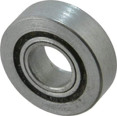 Value Collection - 1/2" Bore Diam, 1-1/4" OD, Open Unground Full Complement Radial Ball Bearing - 3/8" Wide, 1 Row, Round Bore, 533 Lb Dynamic Capacity - USA Tool & Supply
