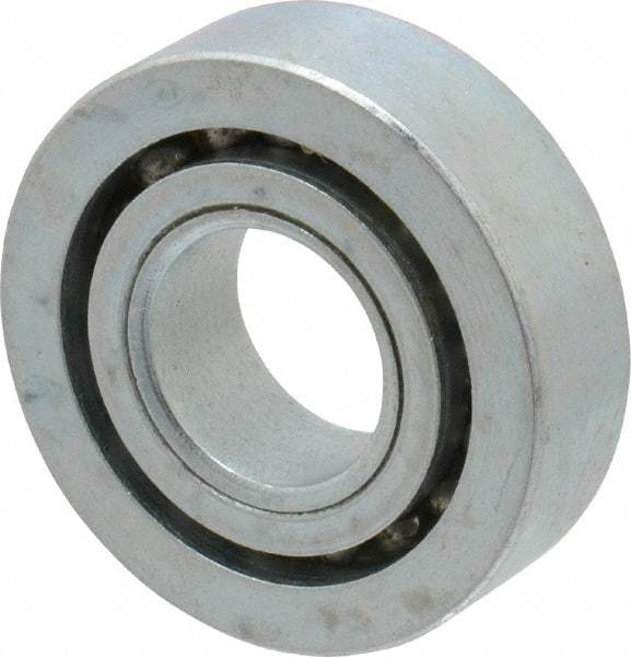 Value Collection - 5/8" Bore Diam, 1-1/2" OD, Open Unground Full Complement Radial Ball Bearing - 7/16" Wide, 1 Row, Round Bore, 769 Lb Dynamic Capacity - USA Tool & Supply