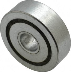 Value Collection - 1/2" Bore Diam, 1-3/4" OD, Open Unground Full Complement Radial Ball Bearing - 9/16" Wide, 1 Row, Round Bore, 1,187 Lb Dynamic Capacity - USA Tool & Supply