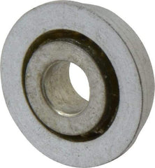 Value Collection - 5/16" Bore Diam, 7/8" OD, Open Unground Full Complement Radial Ball Bearing - With Flange, 1 Row, Round Bore, 341 Lb Dynamic Capacity - USA Tool & Supply