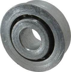 Value Collection - 3/8" Bore Diam, 1-1/16" OD, Open Unground Full Complement Radial Ball Bearing - With Flange, 1 Row, Round Bore, 509 Lb Dynamic Capacity - USA Tool & Supply
