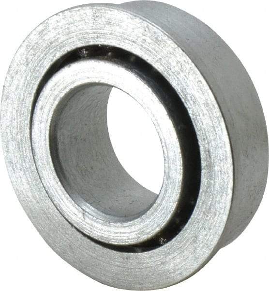 Value Collection - 5/8" Bore Diam, 1-1/4" OD, Open Unground Full Complement Radial Ball Bearing - With Flange, 1 Row, Round Bore, 594 Lb Dynamic Capacity - USA Tool & Supply