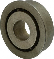 Value Collection - 1/2" Bore Diam, 1-3/8" OD, Open Unground Full Complement Radial Ball Bearing - With Flange, 1 Row, Round Bore, 769 Lb Dynamic Capacity - USA Tool & Supply