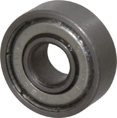 Value Collection - 1/4" Bore Diam, 11/16" OD, Double Shield Unground Retainer Type Radial Ball Bearing - 1/4" Wide, 1 Row, Round Bore, 300 Lb Dynamic Capacity - USA Tool & Supply