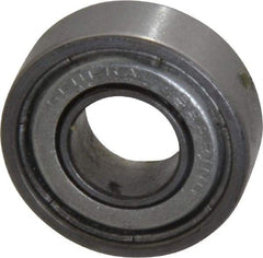 Value Collection - 3/8" Bore Diam, 7/8" OD, Double Shield Unground Retainer Type Radial Ball Bearing - 9/32" Wide, 1 Row, Round Bore, 450 Lb Dynamic Capacity - USA Tool & Supply